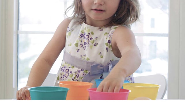 Child playing with water